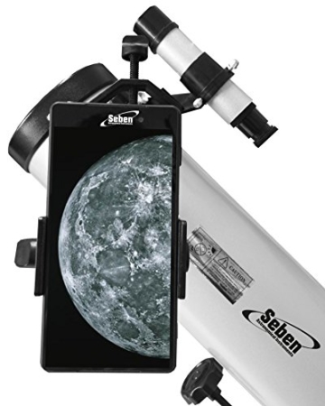 Seben 900-76 EQ2 Reflektor Teleskop + Smartphone Adapter DKA5 + Zubehör Paket -