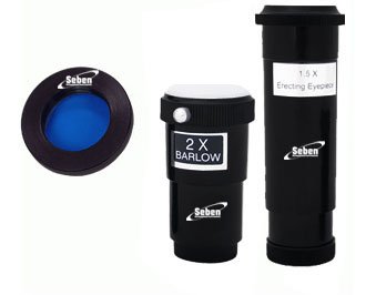 Seben 900-76 EQ2 Reflektor Teleskop + Smartphone Adapter DKA5 + Zubehör Paket -